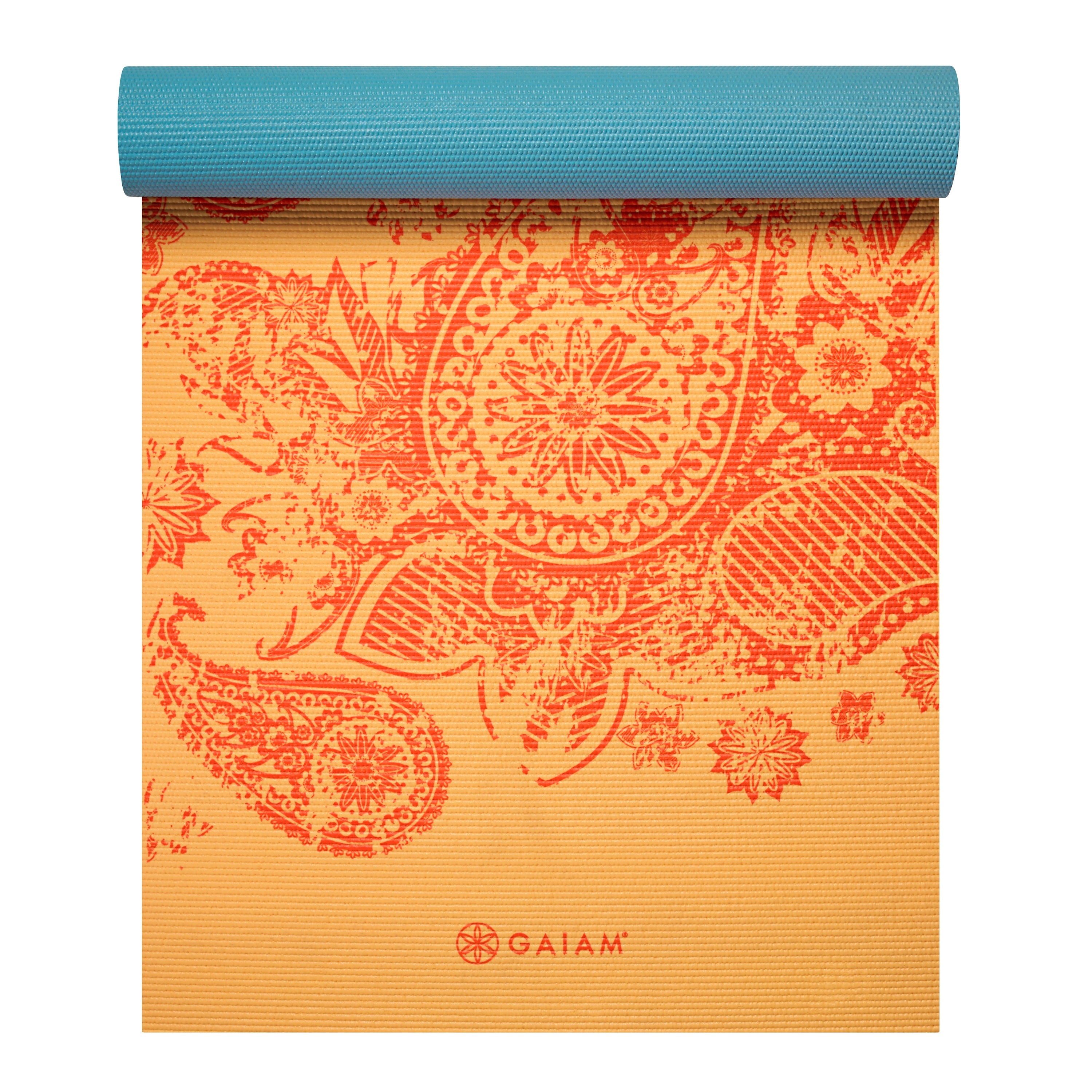 Gaiam Reversible Elephant Yoga Mat (6mm) Reverse top rolled